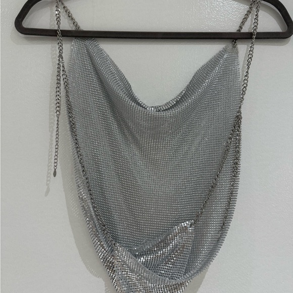 8 Other Reasons Kenny Silver Sequin Top size OS - Picture 5 of 8